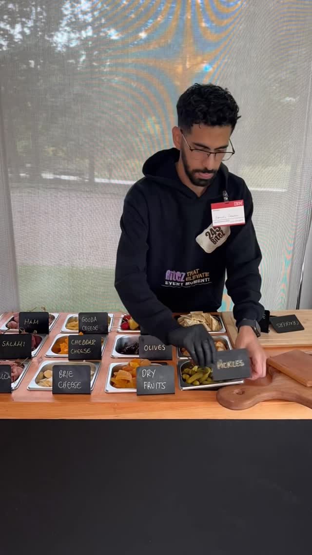 Charcuterie cart at an IBM event.